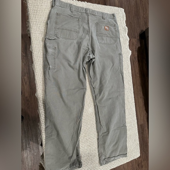 Carhartt Gray Cargo Pants Durable Cotton Blend - Picture 3 of 10